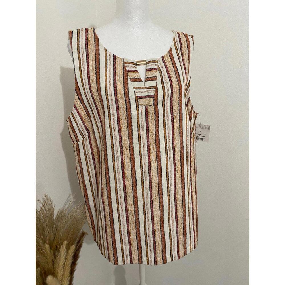 Liz Claiborne -100% Cotton Sleeveless Top-Large-New(0032)